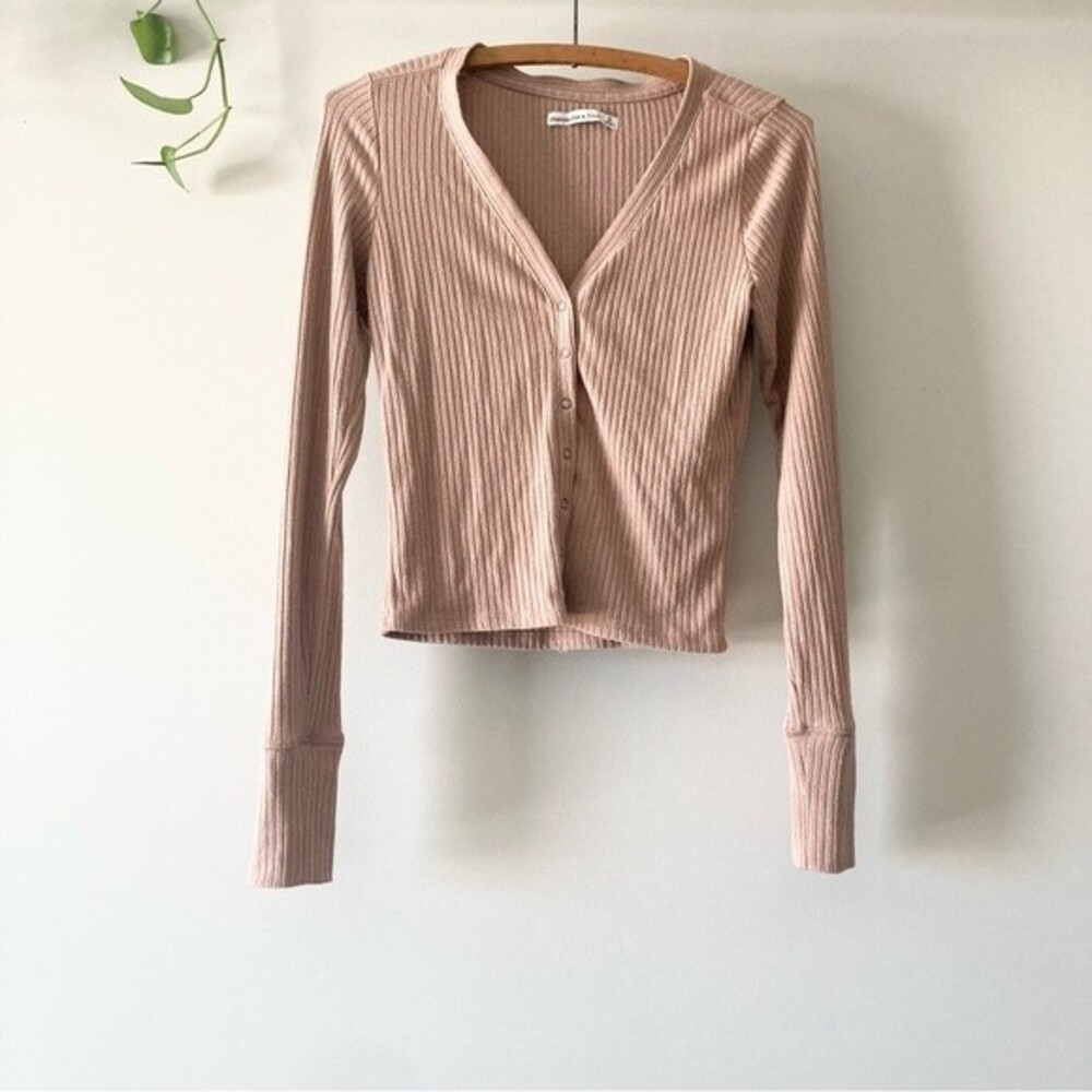 Abercrombie & Fitch Long Ribbed Sleeve Sweater Top S